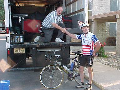 Loading the luggage van