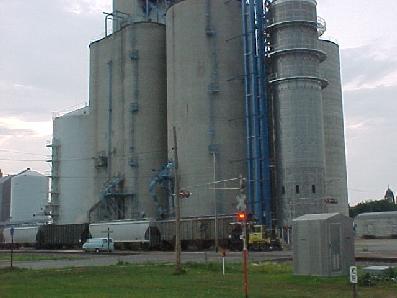 Grain on the railroad cars