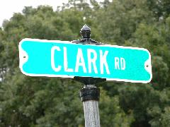 Do you think everyone who lives on this road has a last name Clark?