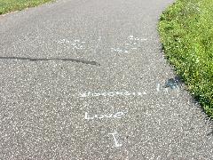 ABB route directions written in street
