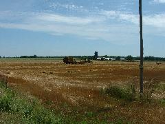 baling hay in the field
