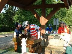 getting a drink at an Artesian well at SAG 1