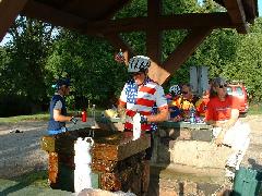 getting a drink at an Artesian well at SAG 1