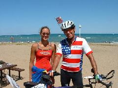 life guard Emily Smeltzerat Lakeside Park, Port Huron public beach