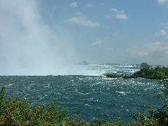 view up Niagara River before Falls