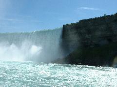 View of Horseshoe and American Falls, taken from the "Maid of The Mist"