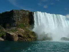 View of Horseshoe and American Falls, taken from the "Maid of The Mist"