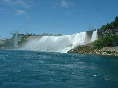 View of Horseshoe and American Falls, taken from the "Maid of The Mist"