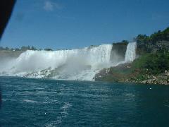 View of Horseshoe and American Falls, taken from the "Maid of The Mist"