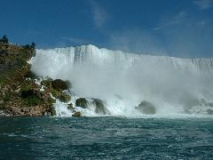 View of Horseshoe and American Falls, taken from the "Maid of The Mist"