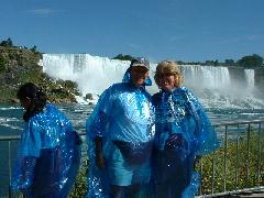 Donna and John with the Horseshoe and American Falls behind them