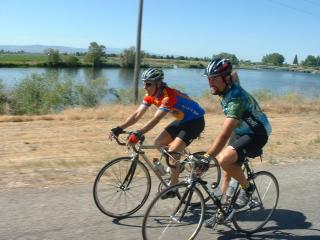 Mike Monk - ride leader; and Garard Boisse - head 
mechanic