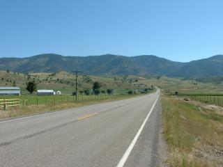 Approaching mountain for first climb