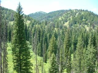 Scenic view during climb