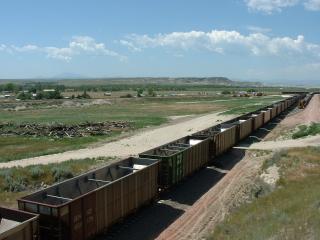 Train waiting to be loaded