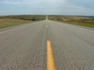 Road looking west