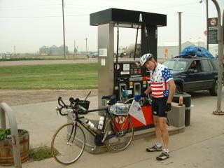 Gassing up my bike