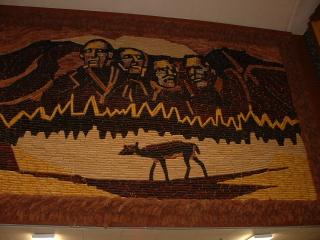 Corn mural of Mt. Rushmore