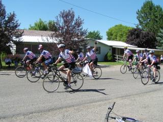 John riding in the Hansen July 4th Parade