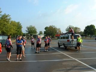 Cyclists assemble for a pic