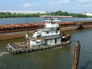 Grain barge tug boat