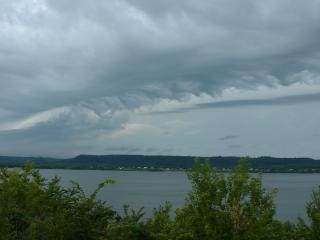 Threatening weather front