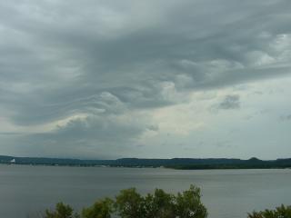 Threatening weather front