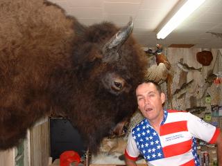 John meets a buffalo