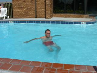 Relaxing in the pool