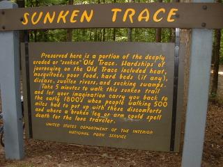 Sunken trace